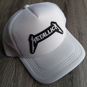 White Metallica Logo Cap